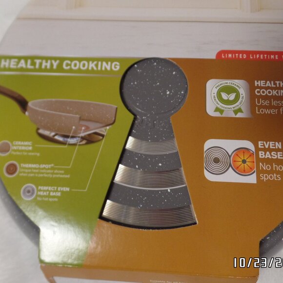 T-Fal Granite Ceramic 8" Fry Pan Healthy Cooking NEW - Picture 4 of 6